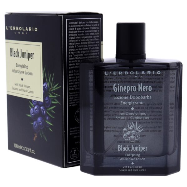 Black Juniper Energising Aftershave Lotion by LErbolario for Unisex - 3.3 oz After Shave Lotion - Image 4