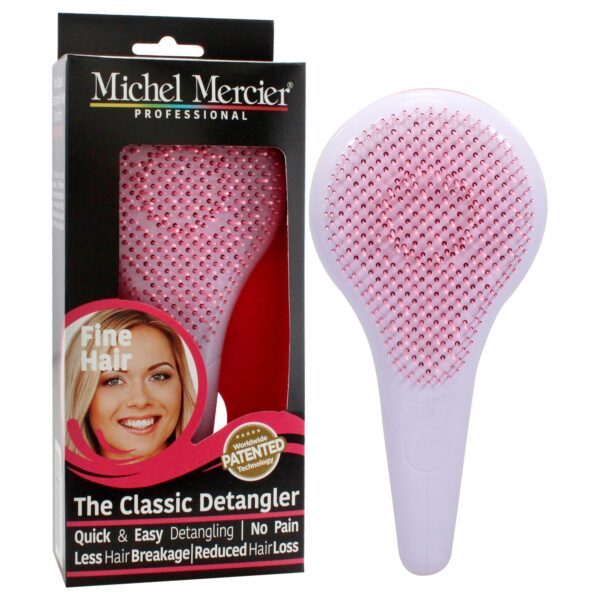 The Classic Detangler Fine Hair - Pink-Purple by Michel Mercier for Unisex - 1 Pc Hair Brush - Image 3